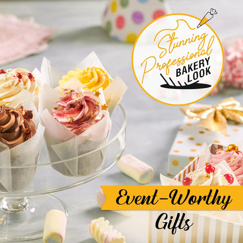 Tulip Cupcake Liners, Muffin Liners for Baking by Baker’s Signature – 150pcs of Parchment Paper Cups Cupcake Wrappers – Perfect Size, Sturdy, Grea...