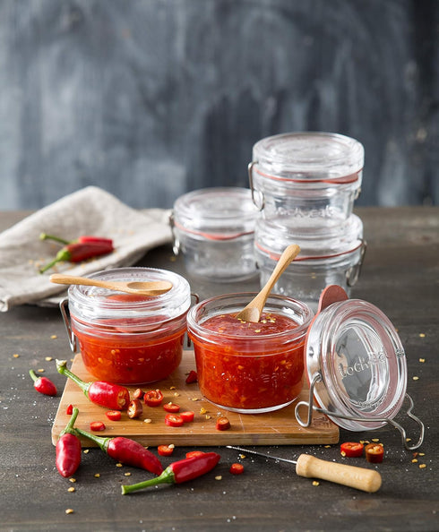 Luigi Bormioli Lock Eat Canning, Preserving & Serving Food Jar, 4.25 oz...