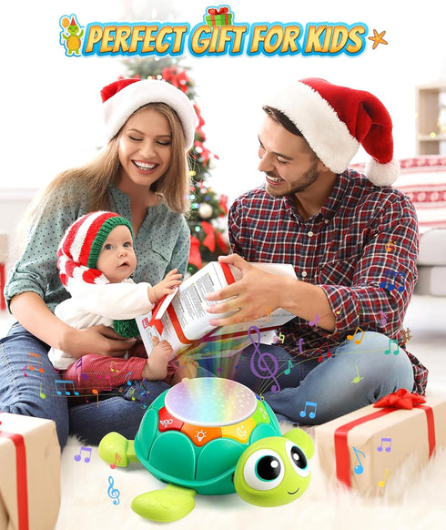 Baby Toys 6 to 12 Months, Musical Turtle Crawling Baby Toys for 12-18 Months, Infant Learning Toy with Light & Sound for 1 2 Year Old, Birthday Gi...