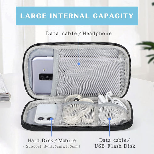 FYY Electronic Organizer, Travel Pouch Electronic Accessories Carry Case Portable Waterproof All-in-One Storage Bag for Cable, Cord, Charger, Phon...