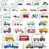 decalmile Cars Wall Stickers Transports Kids Room Wall Decor Peel and Stick Wall Decals for Boys Children's Room Nursery Bedroom Classroom...