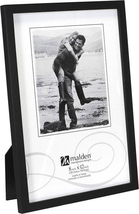Malden International Designs Black Concept Wood Picture Frame, 8x12, Black...