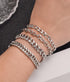 Tornito 8Pcs Chain Bracelet Stainless Steel Curb Width Rope Figaro Cuban Link Paperclip Twist Chain Bracelets Set for Men Women 7.5/8.3/9.0 Inches...
