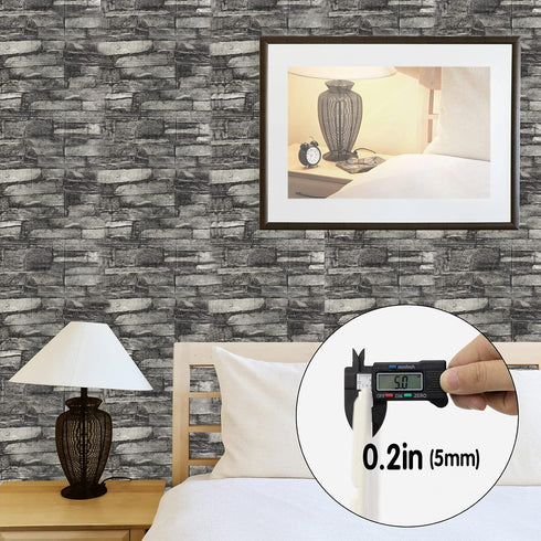 WAPANE 3D Brick Peel and Stick Wallpaper, 3D Wall Panels Self Adhesive, Removable Wallpaper Waterproof PE Foam Paintable,for Bedroom/Living Room/K...
