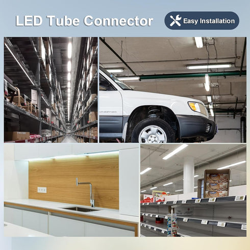 DiCUNO T5 T8 Tube Light Extension Cords 4.9FT, Female to Female Double end 3 Pin LED Tube Connector Cable, Power Extension Wire for LED Integrated...