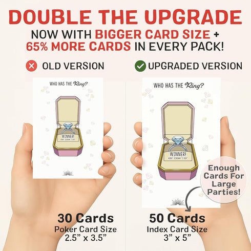 Who Has The Ring Bridal Shower Scratch Off Game - Hilarious Losing Phrases on Ticket Cards - Easy to Play - Funny Wedding Shower or Fun Engagement...