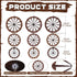 Outus 9 Pcs Wagon Wheel Decorations Paper Fans Wooden Wagon Wheels Wall Decor Western Hanging Paper Fans for Wild West Western Cowboy Themed Class...
