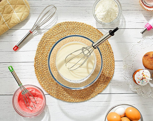 Maharaja Combo Of Manual Hand Blender, Whisk, Stainless Steel Masher, Spatula With Brush & 2 in 1 Strainer-Greater (Pack Of 6)...