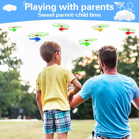 10PCS Flying Helicopters Planes 360°Rotating Airplanes Helicopter Airplane for Boys Girls Goodie Bag Stuffers Classroom Prizes Bulk Party Favors...