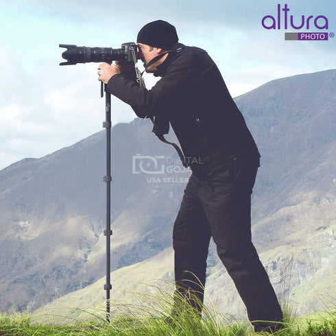 Altura Photo 62-Inch Camera Monopod - Heavy Duty Monopod for Canon, Nikon, & Sony Mirrorless & DSLR Cameras - Steady Photography Monopod - Lightwe...