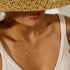 Sideways Initial Necklaces for Women, 14k Gold Plated Initial Necklace Dainty Gold Letter Necklace Simple Gold Choker Necklaces Cute Name Necklace...