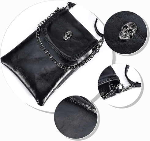 Small Crossbody Bags for Women, Goth Purses Handbags Cell Phone Purse Wallet with Adjustable Strap for Women Girls...