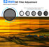 PULUZ 52mm UV?ND2-400 Lens Filter Adjustable Neutral Density Filter for GoPro Hero11 / Hero11 Black Mini / HERO10 / HERO9 with Adapter Ring and Le...