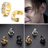 FIBO STEEL 9 Pairs Non-Piercing Earrings Stainless Steel Clip On Hoop Earrings For Men Women Paved CZ Ear Clip...