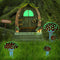 Fairy Door and Mushrooms for Garden, Glow in The Dark Fairy Garden Decor Accessories, Fairy Wild Garden Accessories Resin Miniature Garden Accesso...