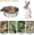 2 Pcs Small Bird Feeding Dish Cups,Parrot Food Bowl Cage with Clamp Holder Stainless Steel,Birdcage Coop Water Feeder for Cockatiel Parakeet Macaw...