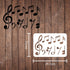 FINGERINSPIRE Music Note Stencil 29.7x21cm Plastic Music Note Drawing Painting Stencils Rectangle Reusable Notes Stencils for DIY Music Theme Craf...
