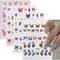 Butterfly Nail Art Stickers Decals Butterfly Nail Decals 3D Self Adhesive Nail Stickers Aurora Spring Red Pink Blue Designs Nail Art Supplies for ...