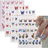Butterfly Nail Art Stickers Decals Butterfly Nail Decals 3D Self Adhesive Nail Stickers Aurora Spring Red Pink Blue Designs Nail Art Supplies for ...