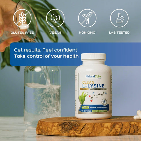 Clean L-Lysine 600mg, 120 Capsules | Vegan, Non-GMO, & Gluten Free...