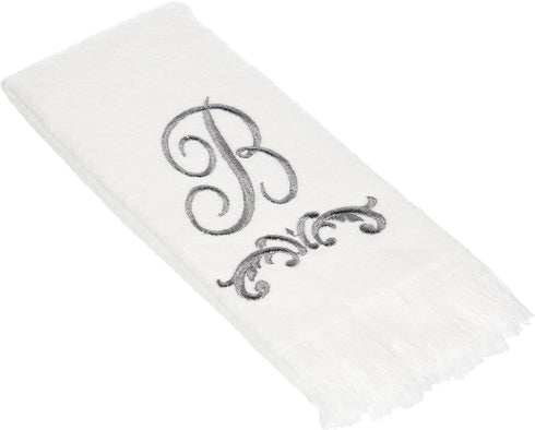 Avanti Linens - Fingertip Towel, Soft & Absorbent Cotton Towel (Monogram Collection, Initial K), White...