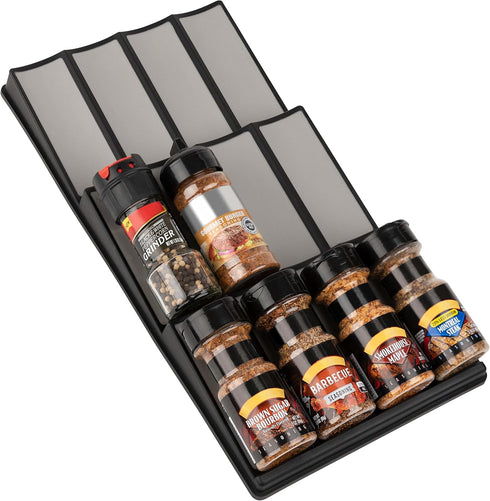 Spice Drawer Organizer | 3 Tier Kitchen Spice Rack Organizer for Drawer | Non-Skid storage Tray...