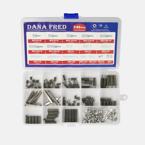 M3 Hex 304Stainless Steel Standoff Male Female Metric Thread Mount Spacer Screw Nut Bolt Motherboard Spacer Prototyping Accessories for PCB, Quadc...