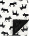 Hudson Baby Unisex Baby Plush Blanket with Furry Binding and Back, Moose, One Size...