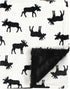 Hudson Baby Unisex Baby Plush Blanket with Furry Binding and Back, Moose, One Size...