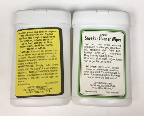 Twin Pack Wipes,Sneaker Cleaner 20 Wipes,Instant Shoe Shine 30 Wipes Shiners, By Cadie (1 PACK)...