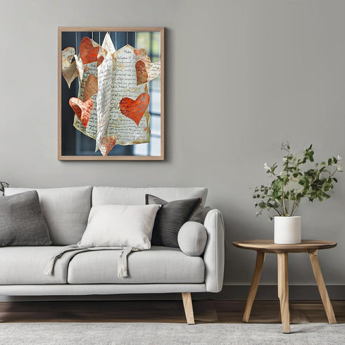 Posterizer 1 pcs-Valentine's day inspired heart shaped cute craft poster -4-Romantic Art-Holiday Poster Collection-Gift for Couples boyfriend girl...