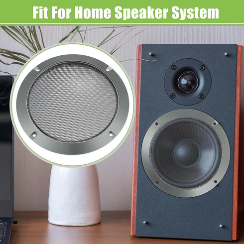 ACROPIX Universal 4" 6.5" Speaker Grills Cover Mesh Round 4 inch 6.5 inch Audio Speaker Subwoofer Guard Protector Case with Mounting Screws Iron G...