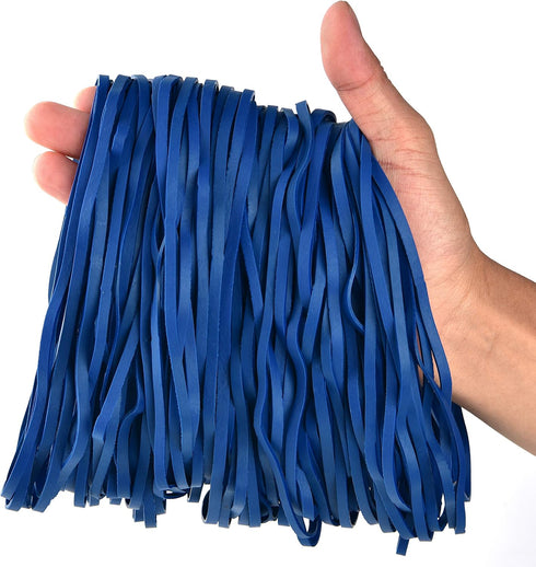 120 Pieces Large Rubber Bands Heavy Duty Large Rubber Bands Strong Elastic Bands for Office Supply, File Folders, Garbage Cans, 8 Inches (Blue)...