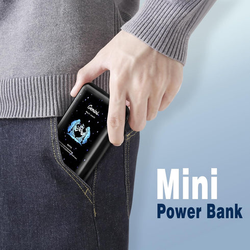 Mini Power Bank 10000mAh,Small Portable Charger USB C in/Output 22.5W Fast Charging,Best Gift for Various Festivals - Constellation Battery Pack f...