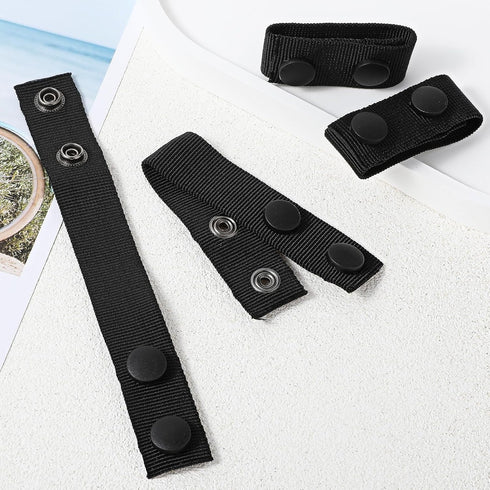 4 Pcs Belt Keepers for Duty Belt, Nylon Belt Keepers with Double Snaps Duty Belt Key Holder for 2"-2.25" Belts Fixing Security Accessories (Black)...