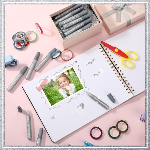 Cholemy 30 Pcs Glitter Glue Pens Glitter Stick Set for Kids Washable Glitter Glue Pens for DIY Arts and Crafts Projects Scrapbooking Holiday Greet...