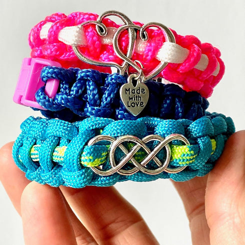 JOiFULi Make Your Own Paracord Friendship Bracelets with Charms Kit - Arts and Crafts Gifts for Girls Ages 8 9 10 11 12 Years Old and Teens...