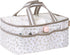 Sydney Storage Caddy-Dalmatian Dot Body and Handles, Dalmatian Dot Lining, Solid Gray Trim, Grays, White, Two Handles, 12 in x 6 in x 8 in...