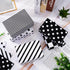 Whaline 120Pcs Black White Tissue Paper Checkered Star Stripes Polka Dots Pattern Wrapping Paper Minimalist DIY Art Craft Paper for Home Wedding B...