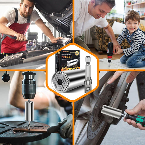 Super Universal Socket Tools Gifts for Men Dad Husband, Gifts for Mothers Fathers Day from Kids Son Daughters Wife Socket Power Drill Adapter Cool...