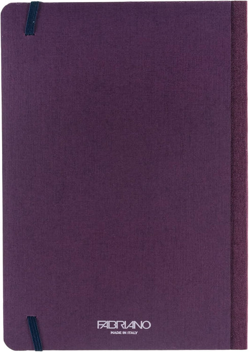 Fabriano Ecoqua Plus Fabric-Bound Notebook, 5.8" x 8.3", A5, Dotted, Wine...