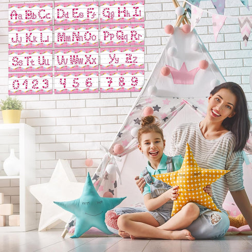 Outus 12 Pcs Candy Alphabet Bulletin Board Set Candyland Letter Cutout Alphabet Number Candy Classroom Decor Number Bulletin Board Set Nursery Hom...