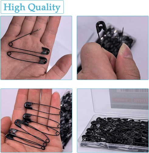 Safety Pins, 100PCS-2.1Inch Small Safety Pins, Rust-Resistant Nickel Plated Steel, Sharp Edge Safety Pin for Clothes, Sewing, Arts & Craft, Small ...
