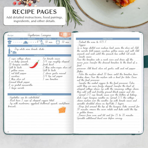 Legend Recipe Book – Blank Family Cookbook to Write In Your Own Recipes – Empty Cooking Journal – Personalized Cooking Notebook, Hardcover, A5, 58...