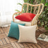 Woaboy Set of 2 Red Outdoor Throw Pillow Covers Decorative Farmhouse Linen Pillowcase Solid Waterproof Cushion Cases for Bedroom Living Room Sofa ...