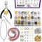 Swpeet 1414Pcs 4mm 5mm 6mm 8mm 10mm Open Jump Rings and Lobster Clasps with Jewelry Repair Tools Assortment Kit, Including Waxed Necklace Cords, 1...