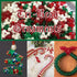 GREENTIME 1000pcs Christmas Tri Beads Christmas Beaded Ornaments Kit Beads Red Green White Triangle Beads Candy Cane Ornament Craft Kit for Christ...
