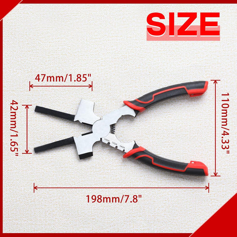 SPEEDWOX MIG Welding Pliers With Measurement Holes 7 In 1 Multi-Function Welding Pliers Mig Welder Welding Tools Slag Hammer Welding Accessories A...