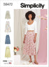 Simplicity Misses' Skirt Sewing Pattern Kit, Code S9472, Sizes 16-18-20-22-24, Multicolor...