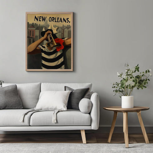 Posterizer 1 pcs-vibrant lively poster-New Orleans vintage music scene 1-Adventure Wall Art-Musical Art Collection-Gift for Men Women Entrepreneur...